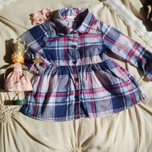 Blue & pink plaid shirt